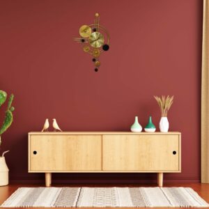 Modern Gold & Black Wall Clock - Image 2