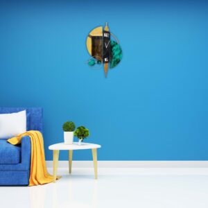 Contemporary Metal Wall Clock - Image 2