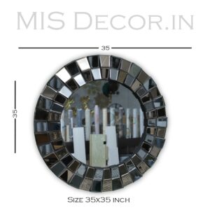 Luxe Metallic Mosaic Mirror - Image 2