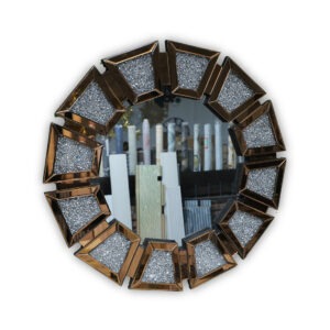 Glittering Trapezoidal Accent Wall Mirror - Image 3