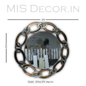 Circular Chain-Link Wall Mirror - Image 4