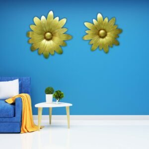 Golden Bloom Metal Wall Art Set - Image 5