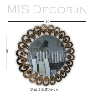 Regal Radiance Teardrop Wall Mirror - Image 4