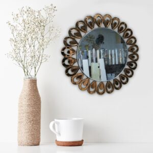 Regal Radiance Teardrop Wall Mirror - Image 2