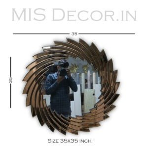 Modern Spiral Reflective Wall Art - Image 3