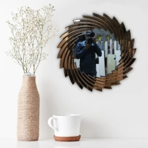 Modern Spiral Reflective Wall Art - Image 8