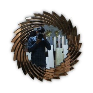 Modern Spiral Reflective Wall Art - Image 9