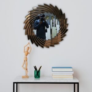 Modern Spiral Reflective Wall Art - Image 10