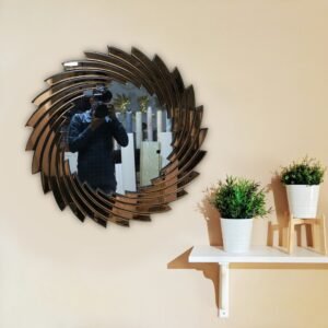 Modern Spiral Reflective Wall Art - Image 2