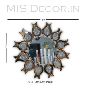 Elegant Flame-Inspired Wall Decor Mirror - Image 3
