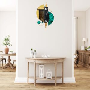 Contemporary Metal Wall Clock - Image 1