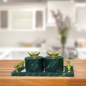 Luxury Marble Finish Dry Fruit Serving Set - Image 5