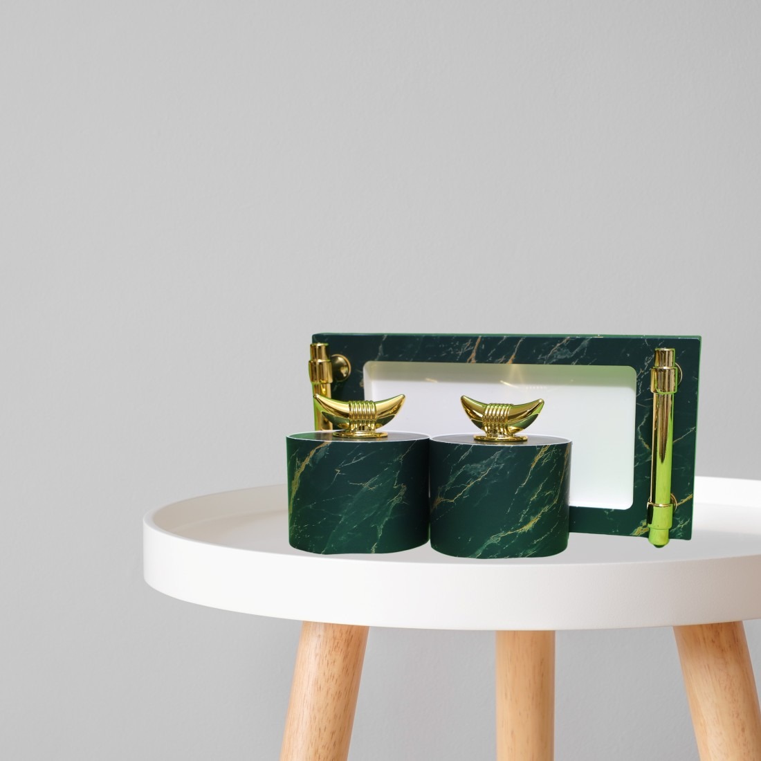 Luxury Marble Finish Dry Fruit Serving Set