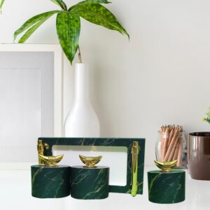 Luxury Marble Finish Dry Fruit Serving Set - Image 3