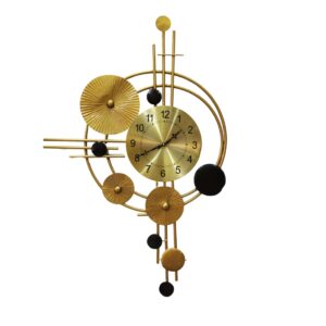 Modern Gold & Black Wall Clock - Image 6
