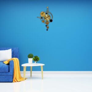 Modern Gold & Black Wall Clock - Image 7