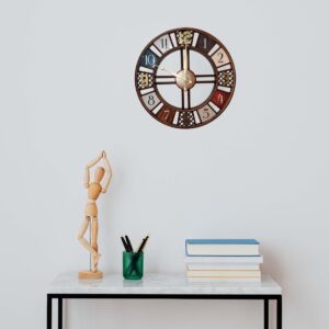 Mini Rustic Figure Wall Clock - Image 1