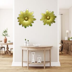 Golden Bloom Metal Wall Art Set - Image 8