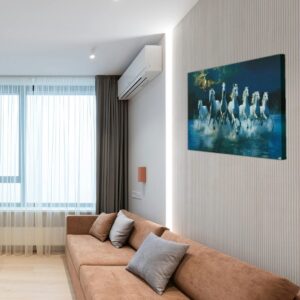 7 Running White Horses Acrylic Painting | Vastu & Feng Shui Lucky Wall Art - Image 7