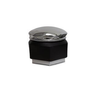 Luxury Hexagonal Black Container Set with Silver Lids - Image 3