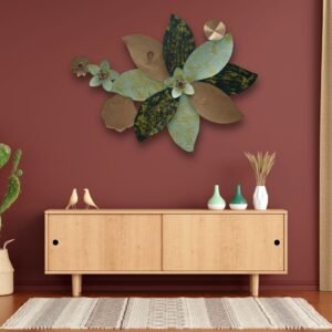 Multicolor Metal Leaf Flower Wall Art - Image 6