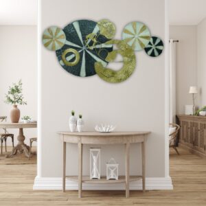 Circular Geometric Wall Sculpture - Image 1