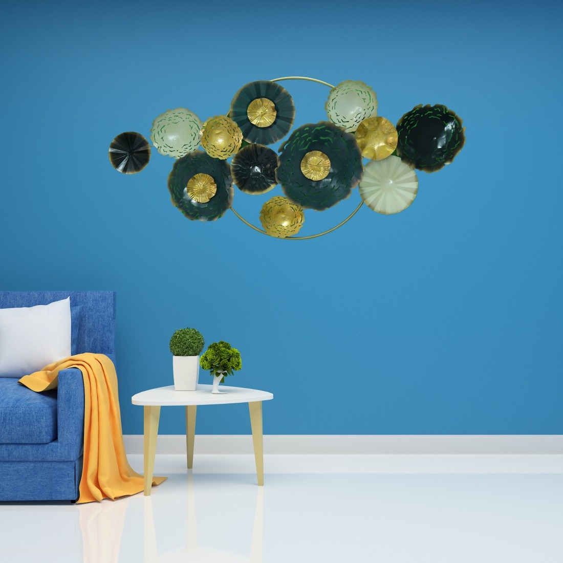 Colorful Rounded Flower Wall Art