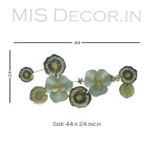 Contemporary Gold and Blue Wall Sculpture - Image 2