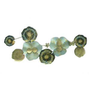 Contemporary Gold and Blue Wall Sculpture - Image 3