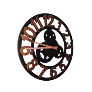 Mechanical Copper Wall Clock with Gears - Image 4
