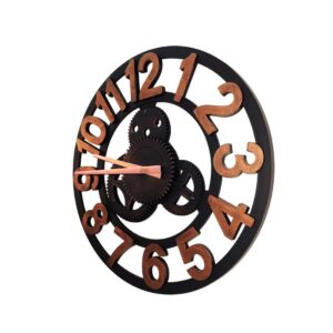 Mechanical Copper Wall Clock with Gears - Image 5