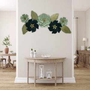 Elegant Flower and Leaf Design Wall Art - Image 1