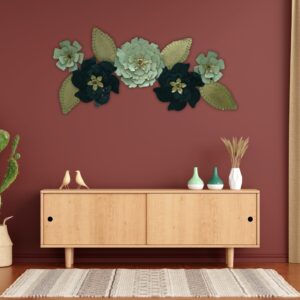 Elegant Flower and Leaf Design Wall Art - Image 2
