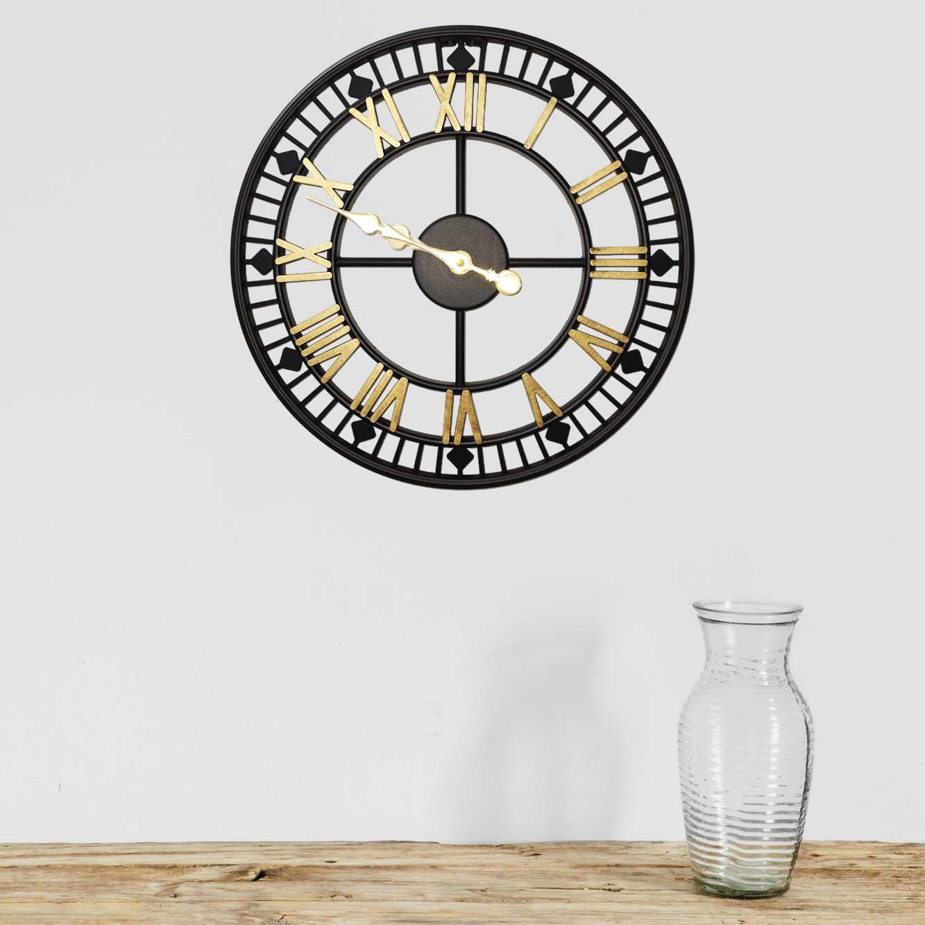 Empire Clock - Golden Round Wall Clock