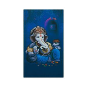 Premium Divine Lord Ganesha Canvas Painting Without Frame, 28x16 Inch - Image 3