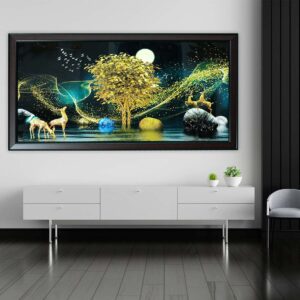 Golden Deer and Tree Design - Image 1