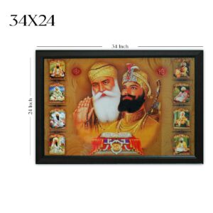 Guru Nanak & Guru Gobind Singh 3D Acrylic Wall Art - Image 2