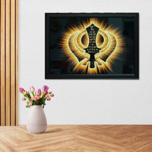 Khanda Sahib 3D Acrylic Wall Art - Image 2