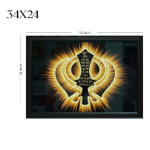 Khanda Sahib 3D Acrylic Wall Art - Image 5