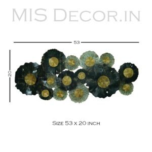 Large Floral Metal Wall Art - Image 4