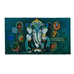Premium Divine Lord Ganesha Canvas Painting Without Frame - Image 6