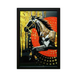 Luxury Black Horse 3D Acrylic Wall Art - Image 6