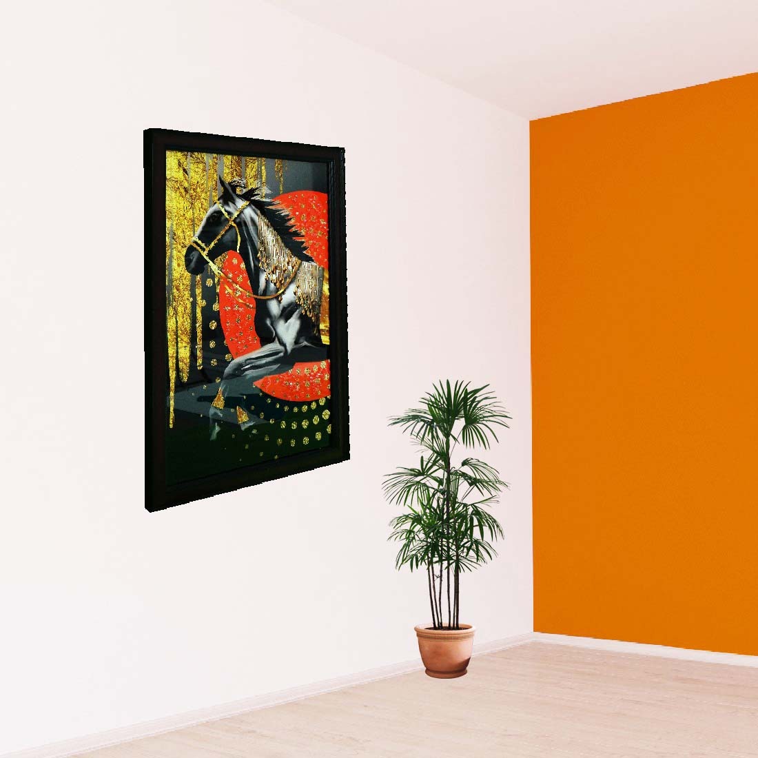 Luxury Black Horse 3D Acrylic Wall Art