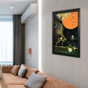 Luxury Golden Deer 3D Acrylic Wall Art - Image 3