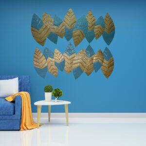 Modern Geometric Leaf Wall Art - Image 2