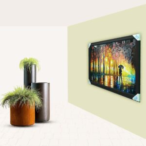 Romantic Rainy Night Acrylic Painting - Image 5