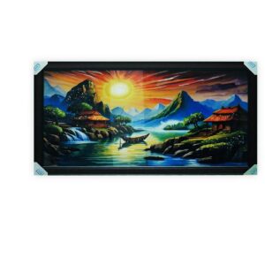 Scenic Sunset Acrylic Painting - Image 3