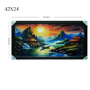 Scenic Sunset Acrylic Painting - Image 2