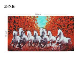 Seven Running Horses Acrylic Painting - Image 2