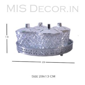 Luxury Diamond-Cut Crystal Container - Image 3